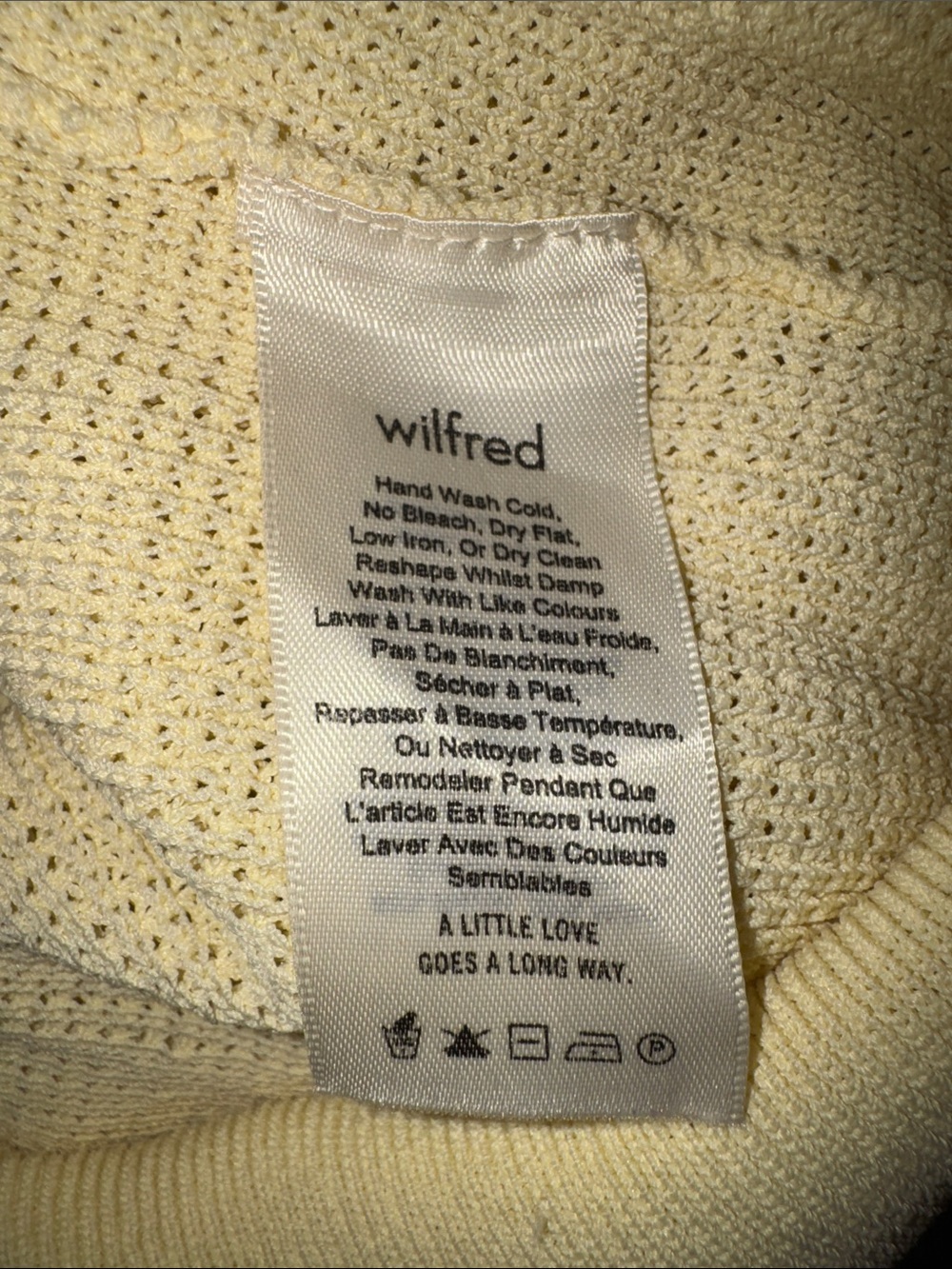 NWOT - Wilfred Pale Yellow Crewneck Knit Sweater - M - Picture 5 of 6